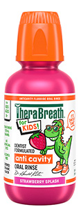 TheraBreath™ For Kids! Anti Cavity Oral Rinse - Strawberry Splash